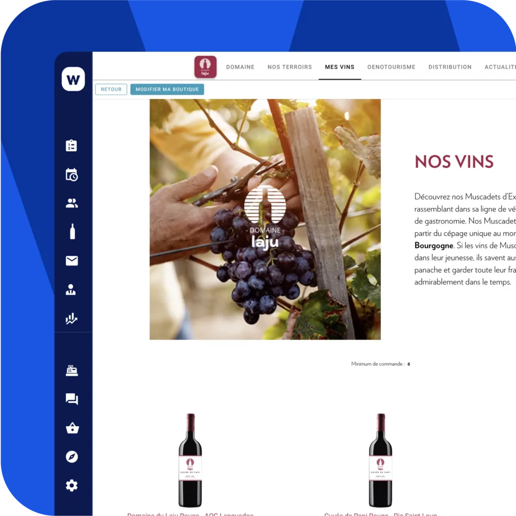 créateur de site web pour domaine viticole