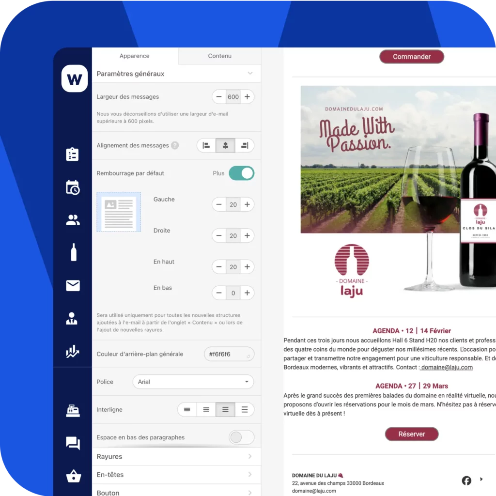 créateur de site web pour domaine viticole